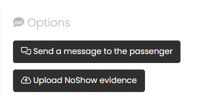 Upload No-Show Evidence button in the portal